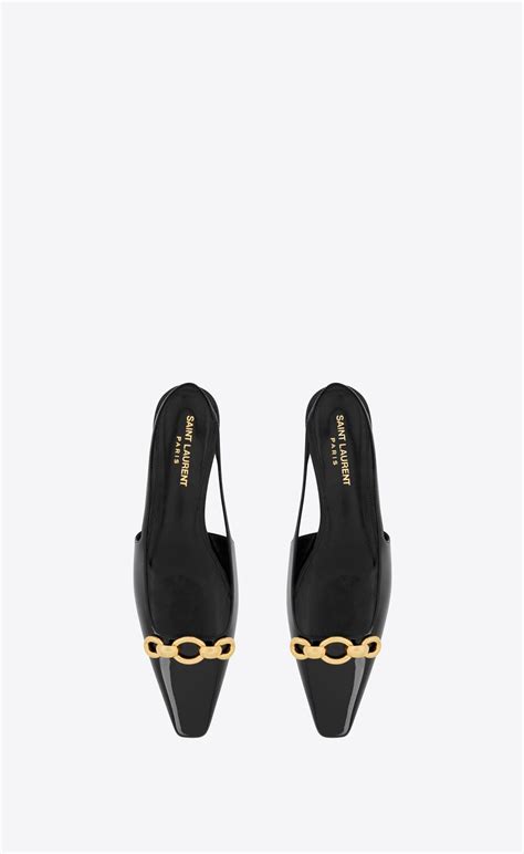 ysl blade slingback|Blade slingback flats in patent leather .